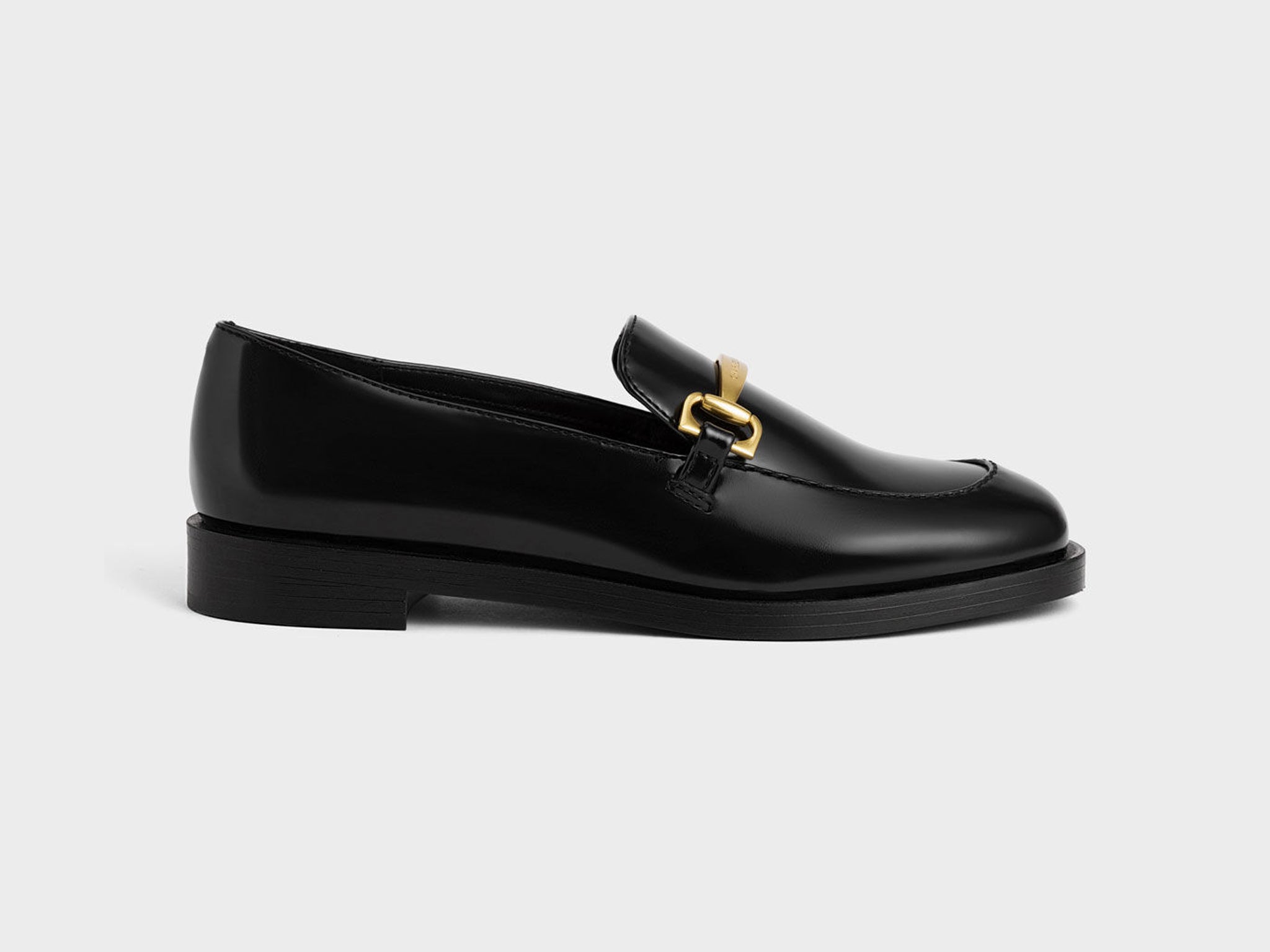 Ladies black store loafer shoes